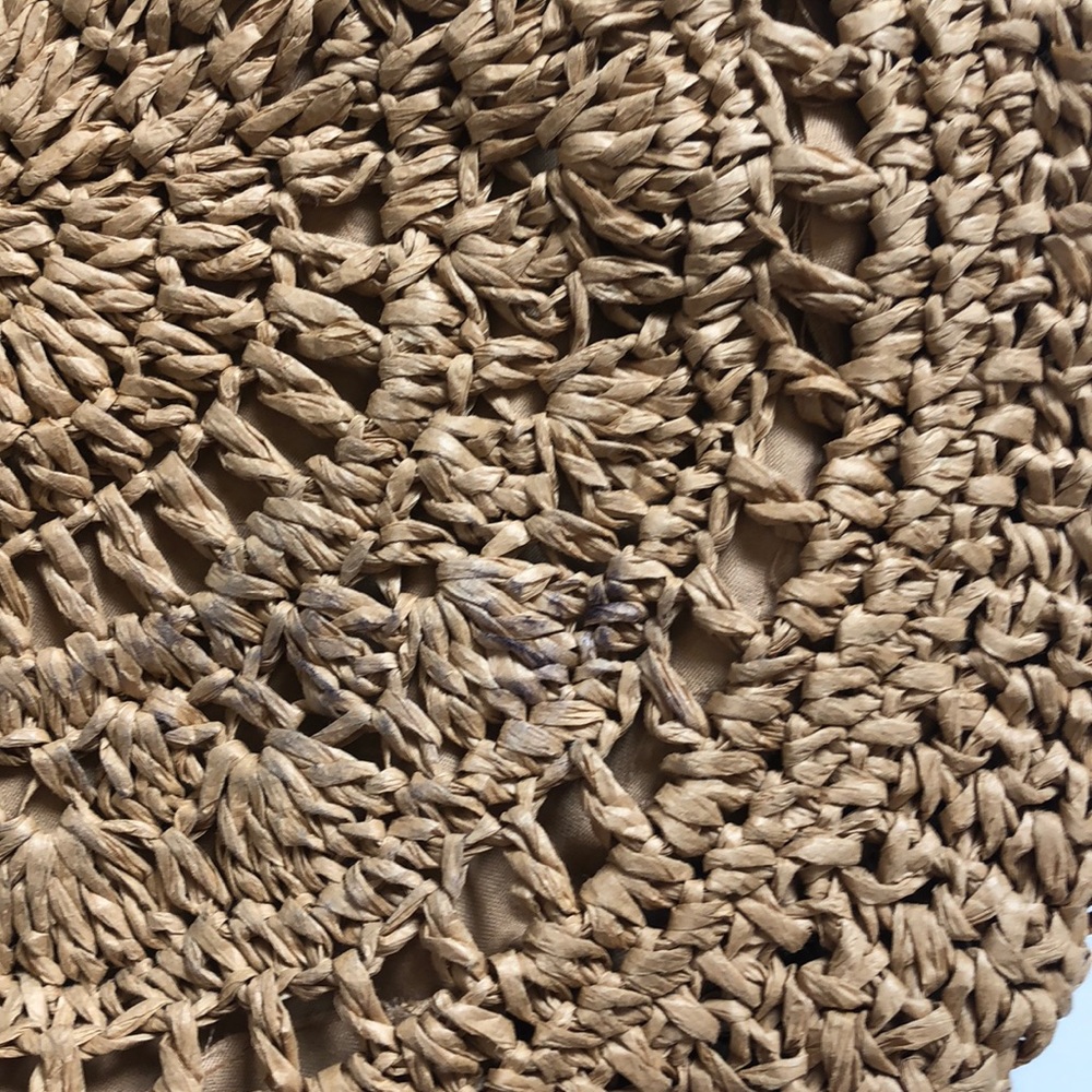 Handmade Round Rattan boho beach bag - Picture 4 of 10